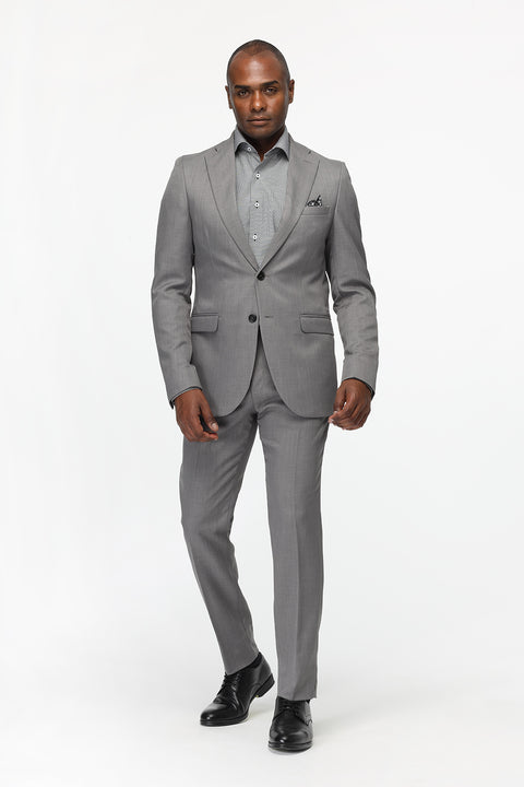 Slim Fit Suit Gray