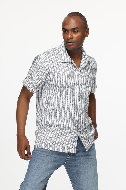 Relax Fit Shirt Half Blue