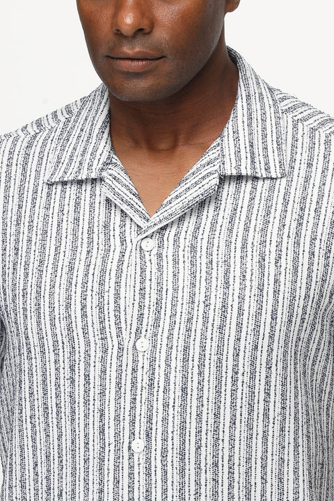 Relax Fit Shirt Half Blue