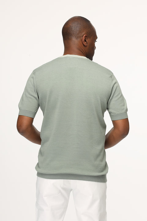 Regular Fit T-Shirt Knitted Green