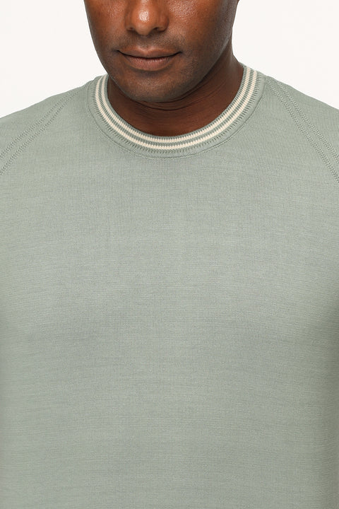 Regular Fit T-Shirt Knitted Green