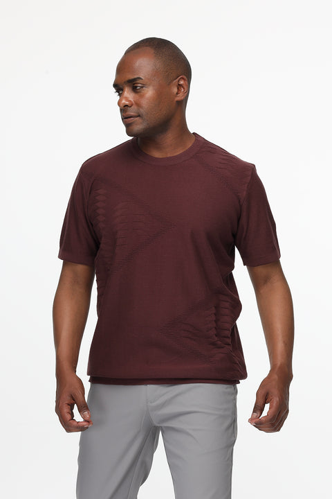 Regular Fit T-Shirt Knitted Maroon