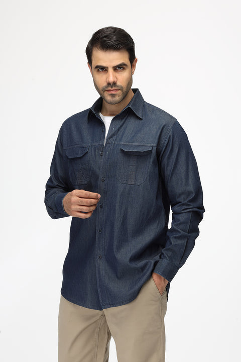 Regular Fit Shirt Jeans Dark Blue