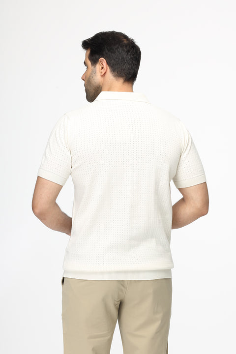 Polo Shirt Regular Fit Knitted Beige