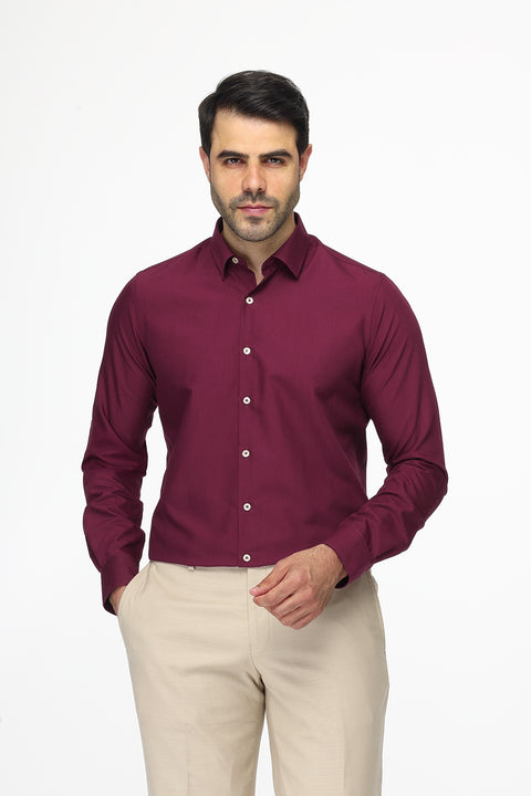 Classic Shirt Slim fit Maroon