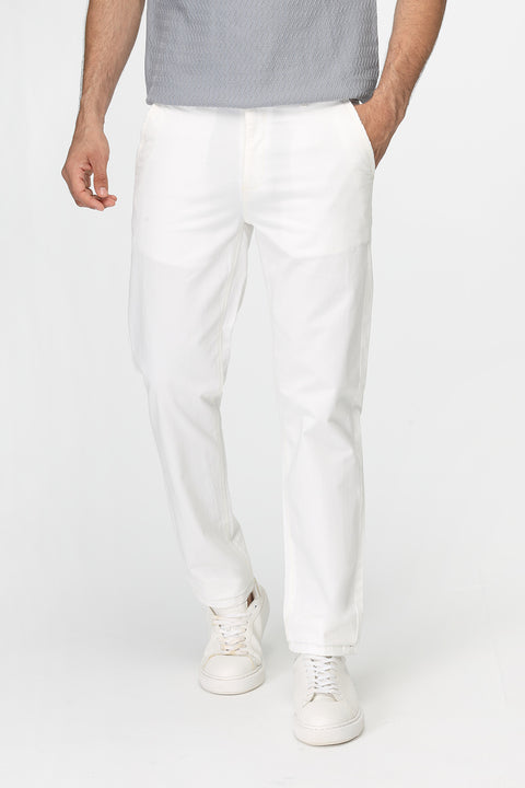 Slim Straight Chino Off White