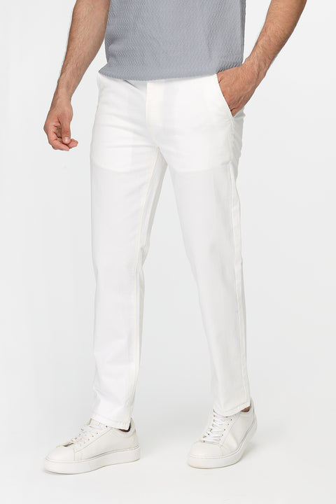 Slim Straight Chino Off White