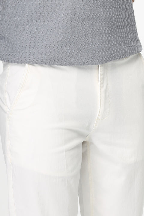Slim Straight Chino Off White