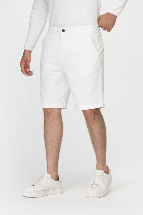 Regular Fit Chino Short White