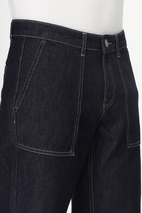 Regular Fit Jeans Short Dark Blue