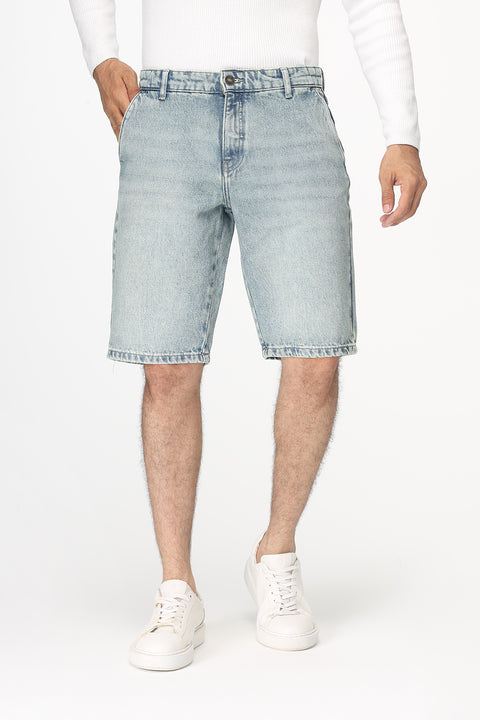 Regular Fit Jeans Short Blue