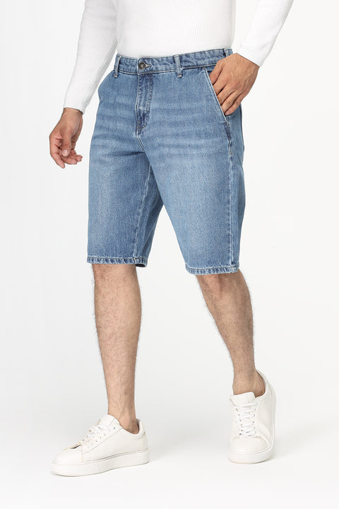 Regular Fit Jeans Short Light Blue