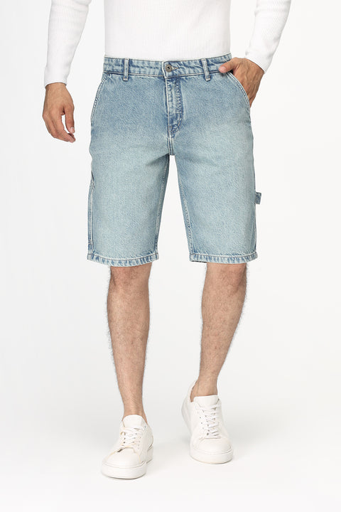 Regular Fit Jeans Short Blue