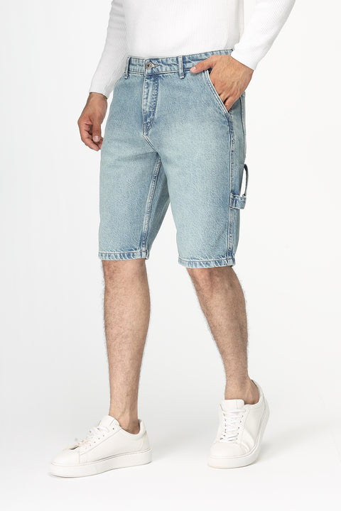 Regular Fit Jeans Short Blue