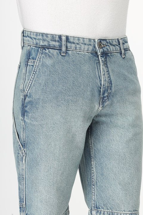 Regular Fit Jeans Short Blue