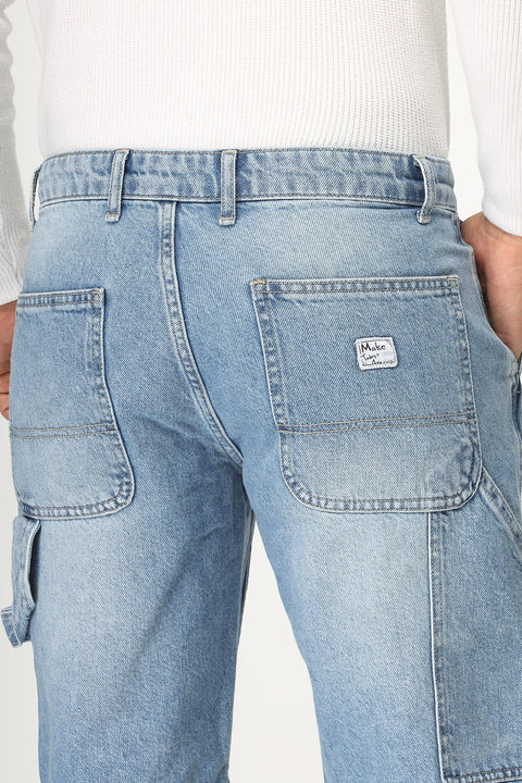 Regular Fit Jeans Short Light Blue
