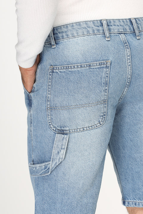 Regular Fit Jeans Short Light Blue