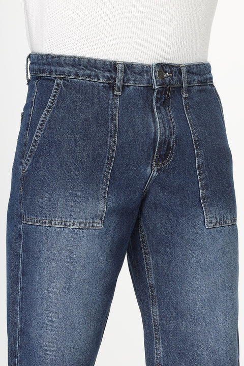 Regular Fit Jeans Short Dark Blue