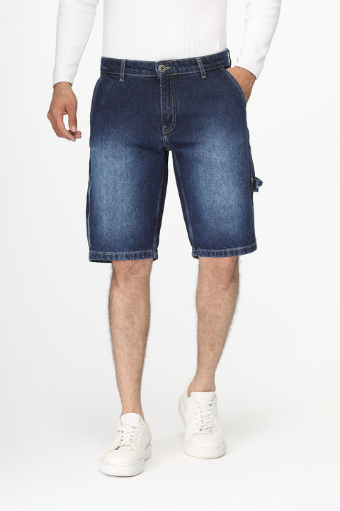 Regular Fit Jeans Short Dark Blue