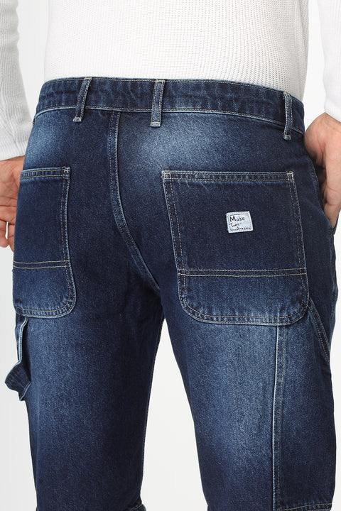Regular Fit Jeans Short Dark Blue