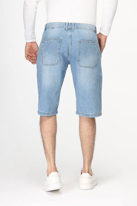 Regular Fit Jeans Short Light Blue