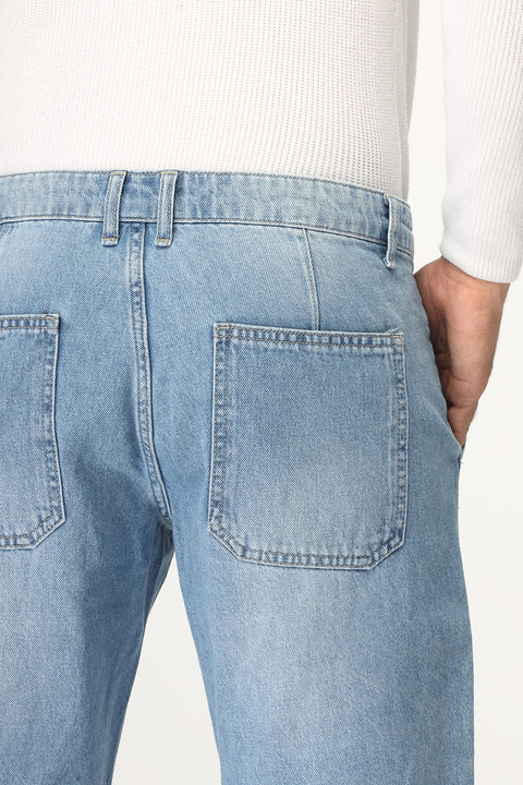 Regular Fit Jeans Short Light Blue