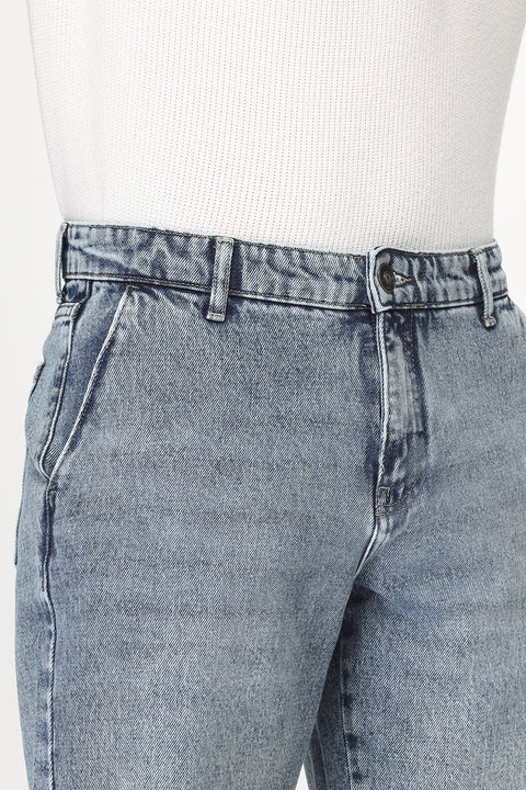 Regular Fit Jeans Short Blue