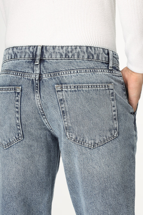 Regular Fit Jeans Short Blue