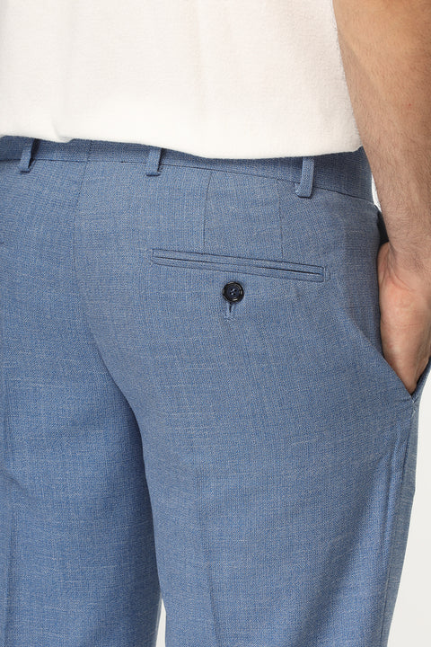 Slim Straight Fit Classic Pants Light Blue