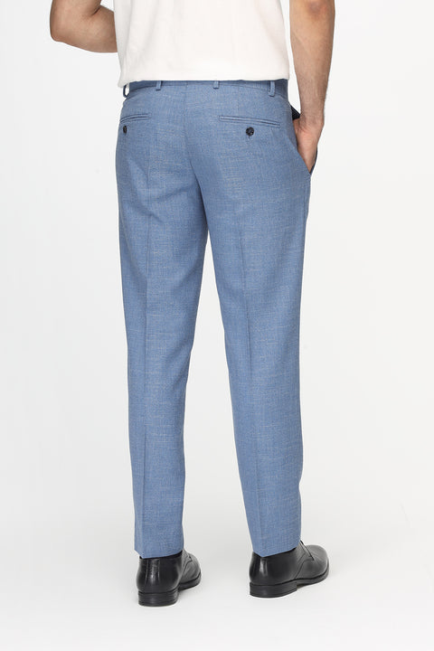 Slim Straight Fit Classic Pants Light Blue