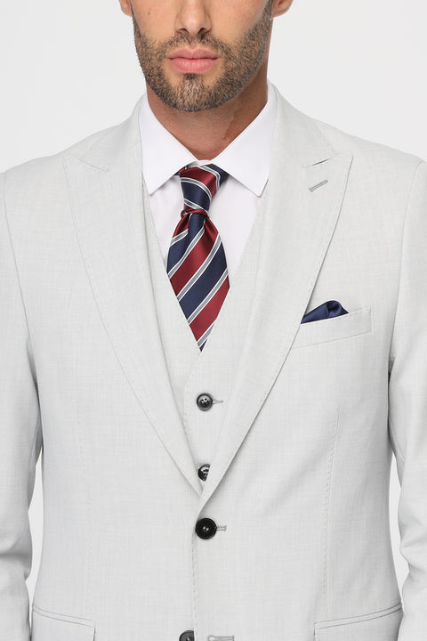 Slim Fit Suit Light Gray
