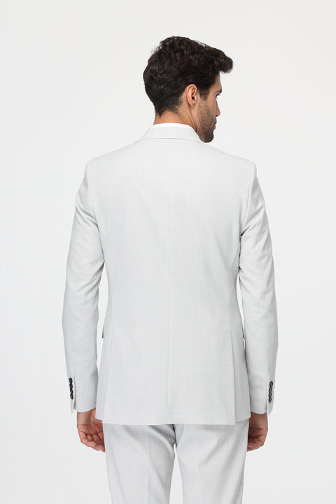 Slim Fit Suit Light Gray