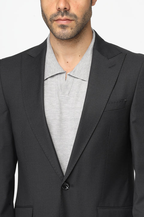 Slim Straight Fit Suit Gray