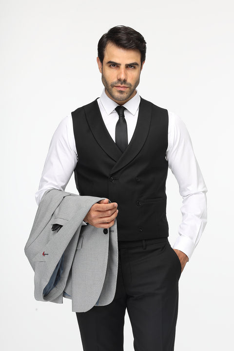 Slim Fit Suit Light Gray