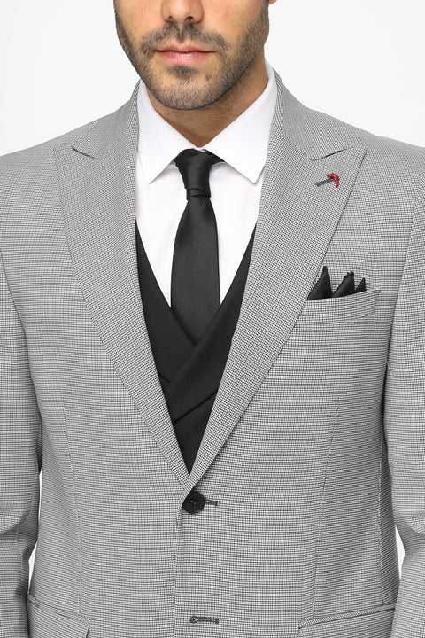 Slim Fit Suit Light Gray