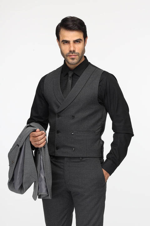 Slim Fit Suit Gray