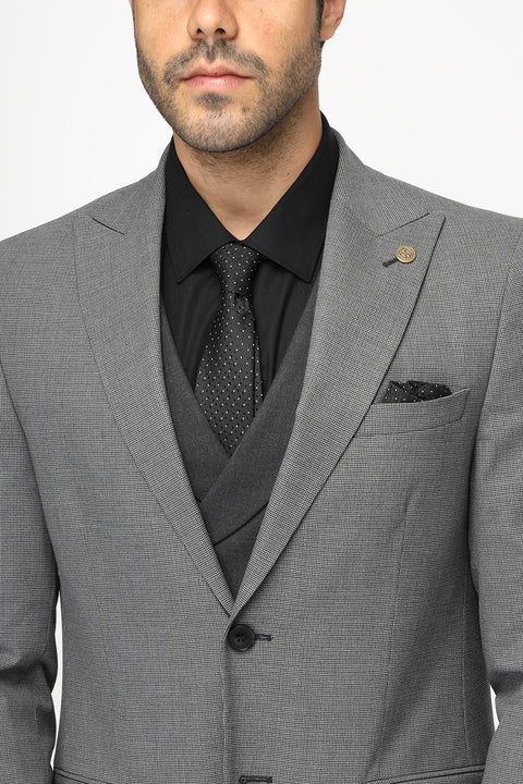 Slim Fit Suit Gray