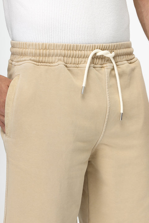 Regular Fit Melton Short Beige