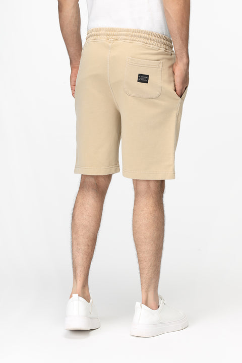 Regular Fit Melton Short Beige