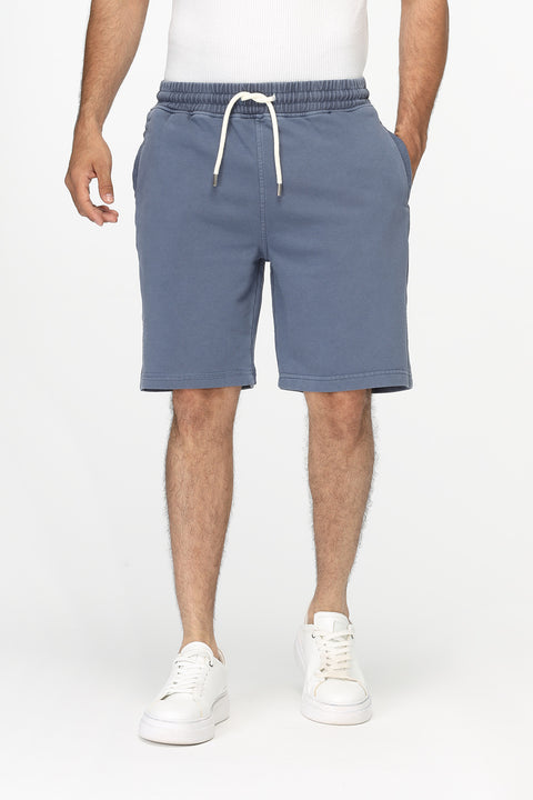 Regular Fit Melton Short Blue