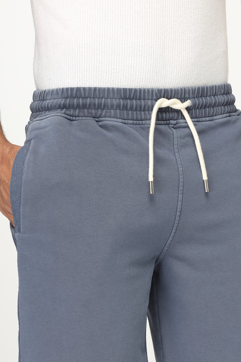 Regular Fit Melton Short Blue