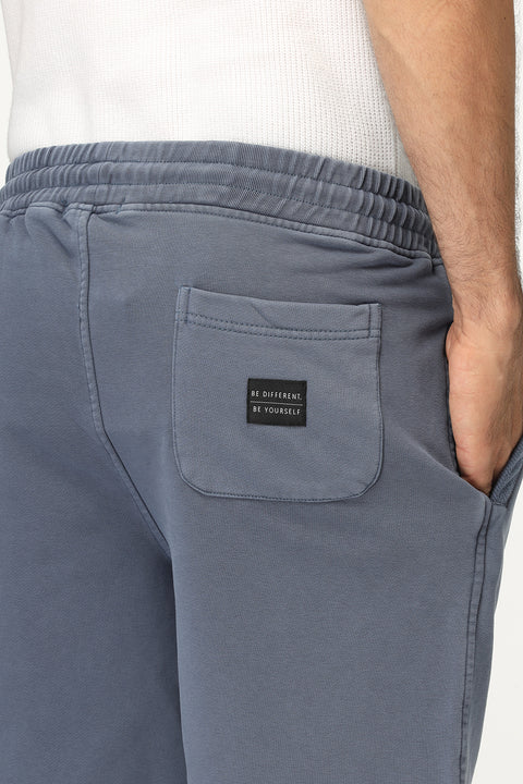 Regular Fit Melton Short Blue