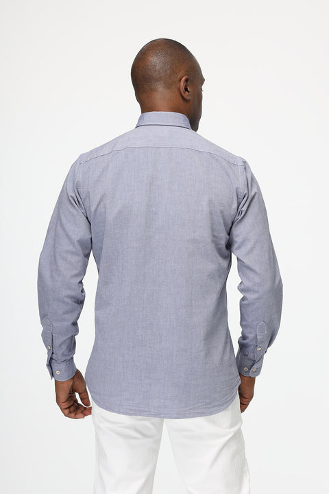 New Fit Shirt Oxford Medium Blue 100% Cotton