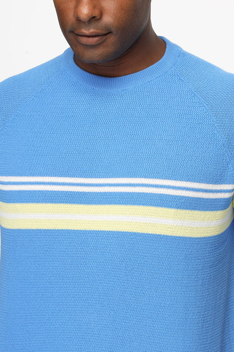 Regular Fit Knitted T-Shirt Turquoise