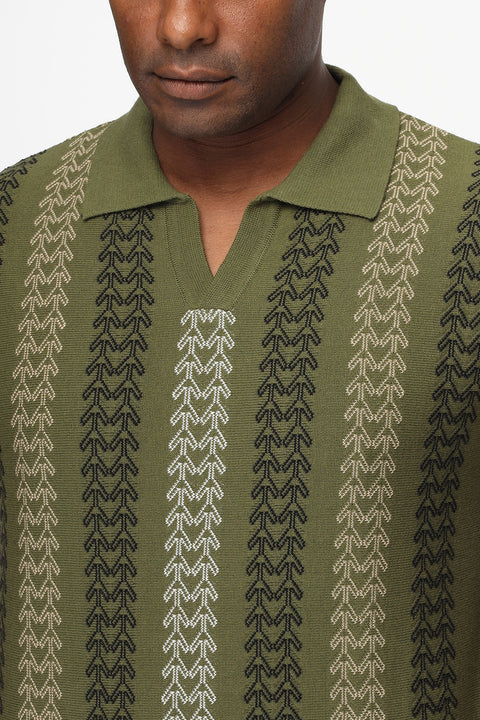 Polo Shirt Regular Fit Knitted Green