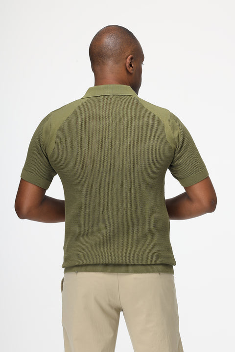 Polo Shirt Regular Fit Knitted Green