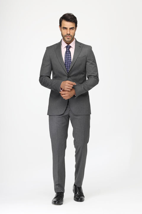 Slim Fit Suit Gray