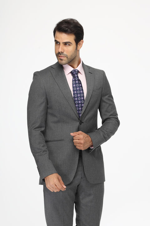 Slim Fit Suit Gray