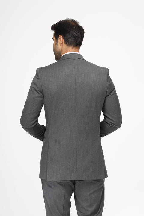 Slim Fit Suit Gray