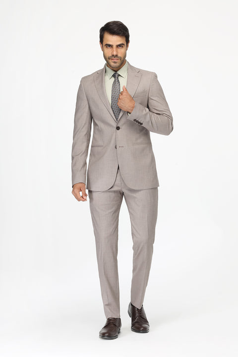 Slim Fit Suit Beige